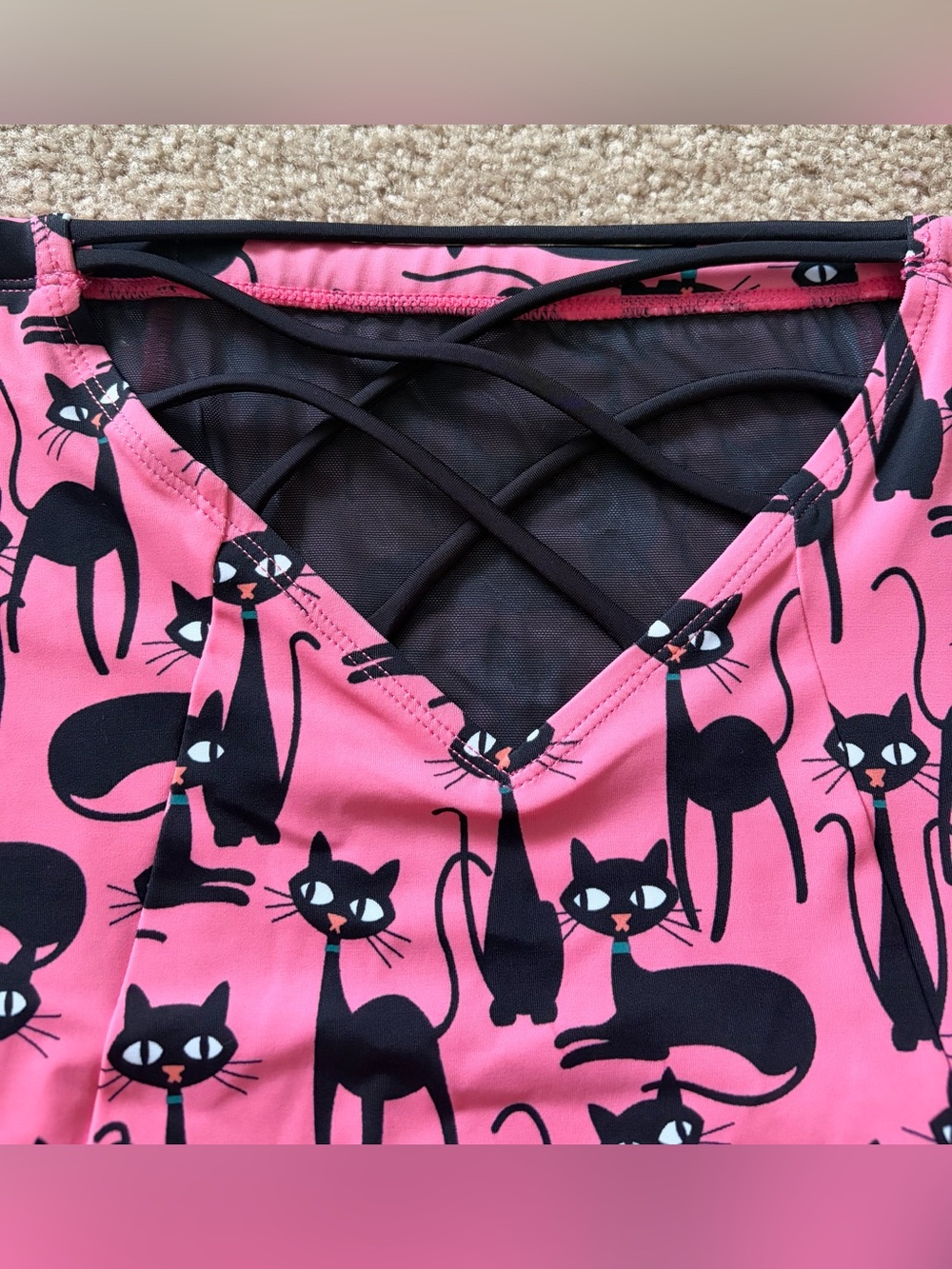 Torrid pink cats 2 pcs swimsuit size 2 - Picture 11 of 11